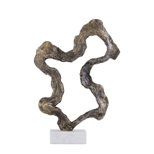 Statue – Messing Design, Marmor Basis, Aluminium Material, Messing, L – Maryan | PTMD