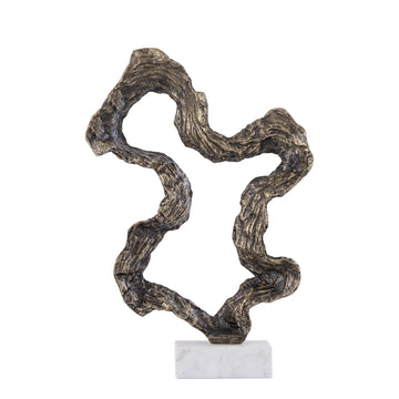 Statue – Messing Design, Marmor Basis, Aluminium Material, Messing, L – Maryan | PTMD