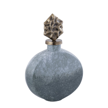 Statue - green glass body, brass lid, broad silhouette – Cherisee | PTMD