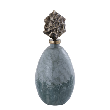 Statue - grüner Glaskörper, Messingdeckel, handgefertigtes Design – Cherisee | PTMD