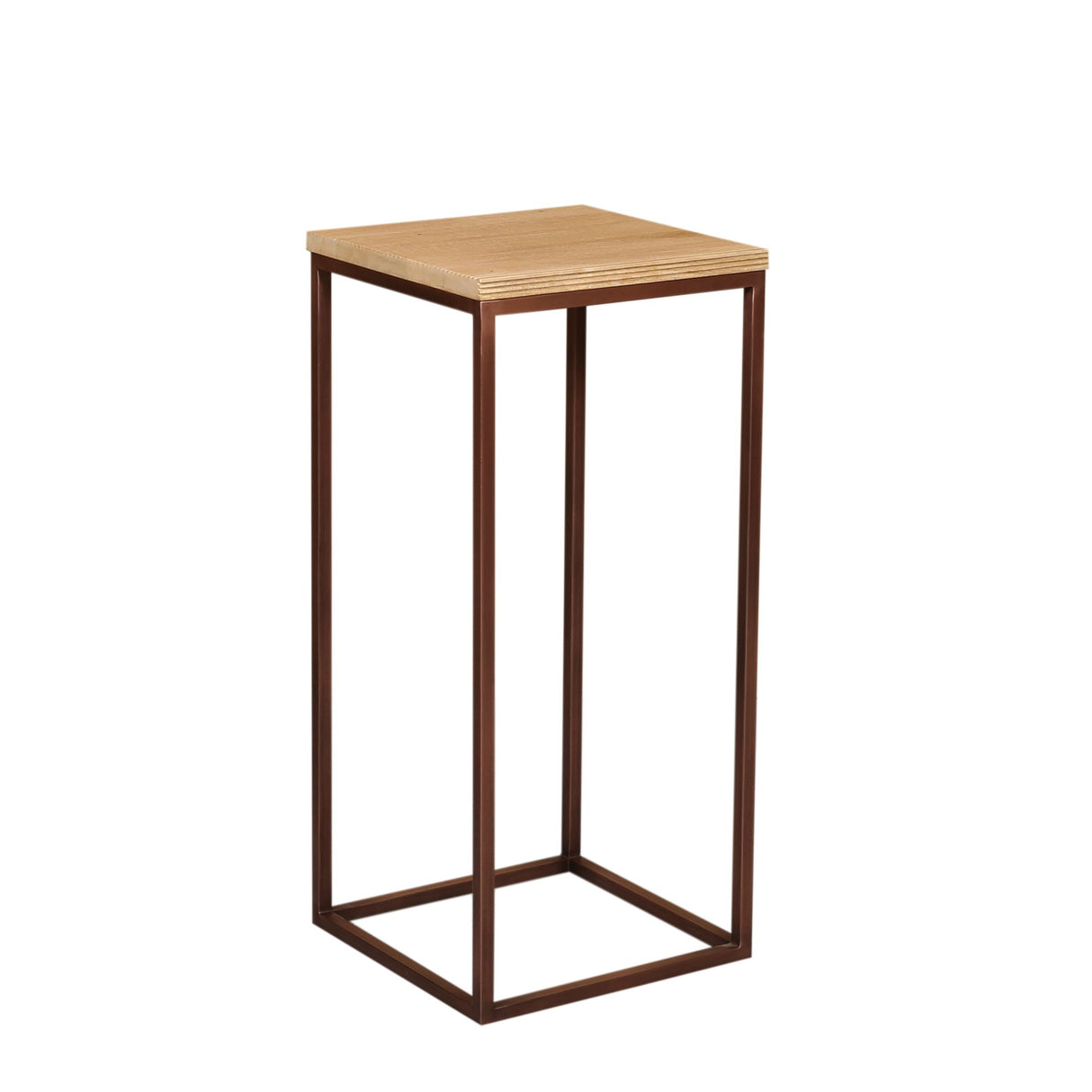 Side table iron, mango wood, square, copper finish – Zoah | PTMD