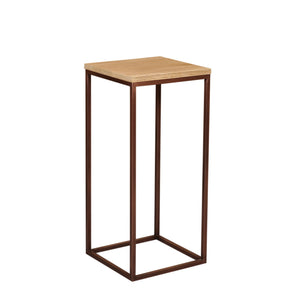 Side table iron, mango wood, square, copper finish – Zoah | PTMD