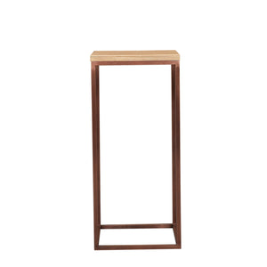 Side table iron, mango wood, square, copper finish – Zoah | PTMD