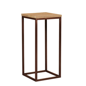 Side table iron, mango wood, square, copper finish – Zoah | PTMD