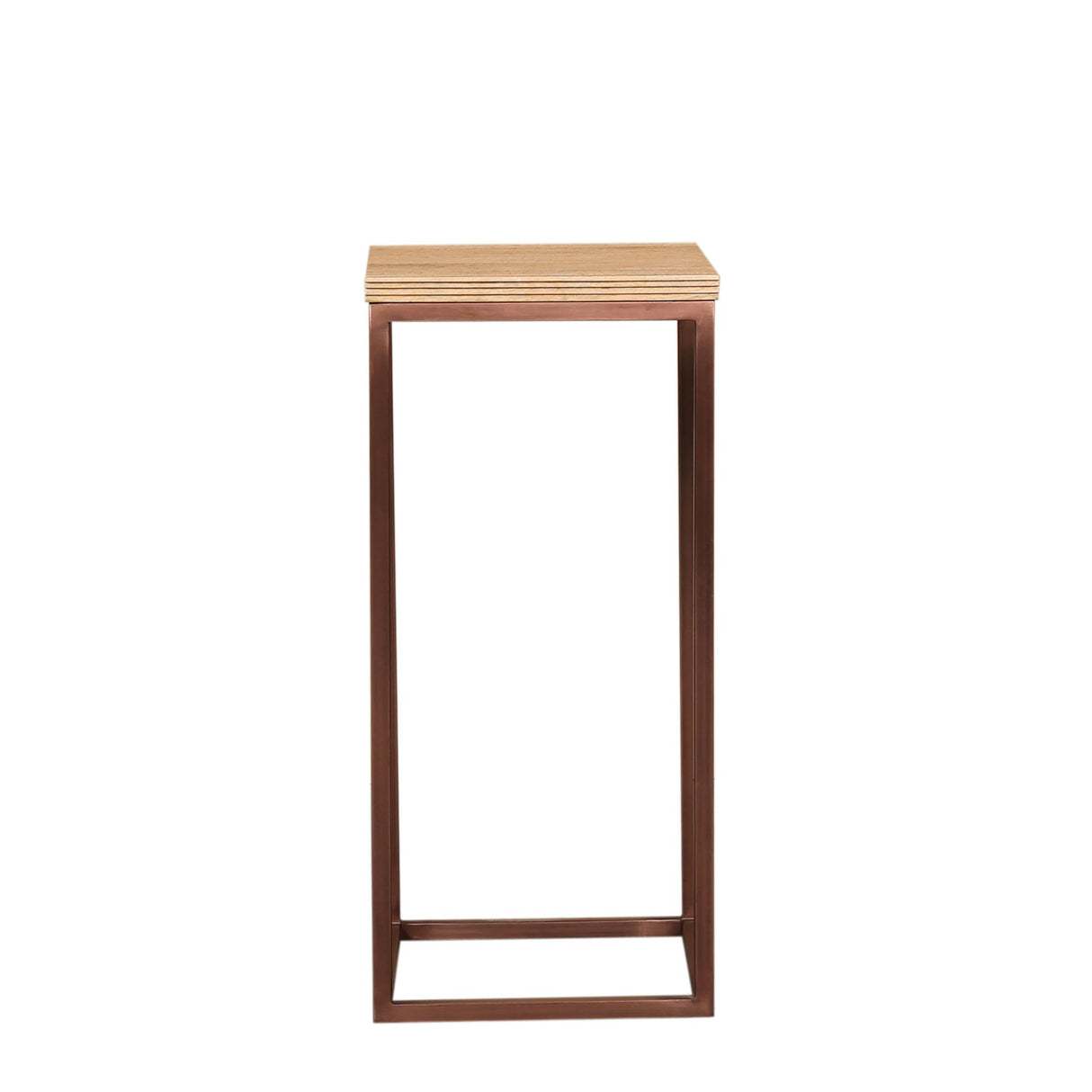 Side table iron, mango wood, square, copper finish – Zoah | PTMD