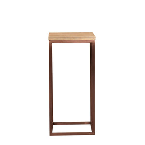 Side table iron, mango wood, square, copper finish – Zoah | PTMD