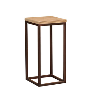 Side table iron, mango wood, square, copper finish – Zoah | PTMD