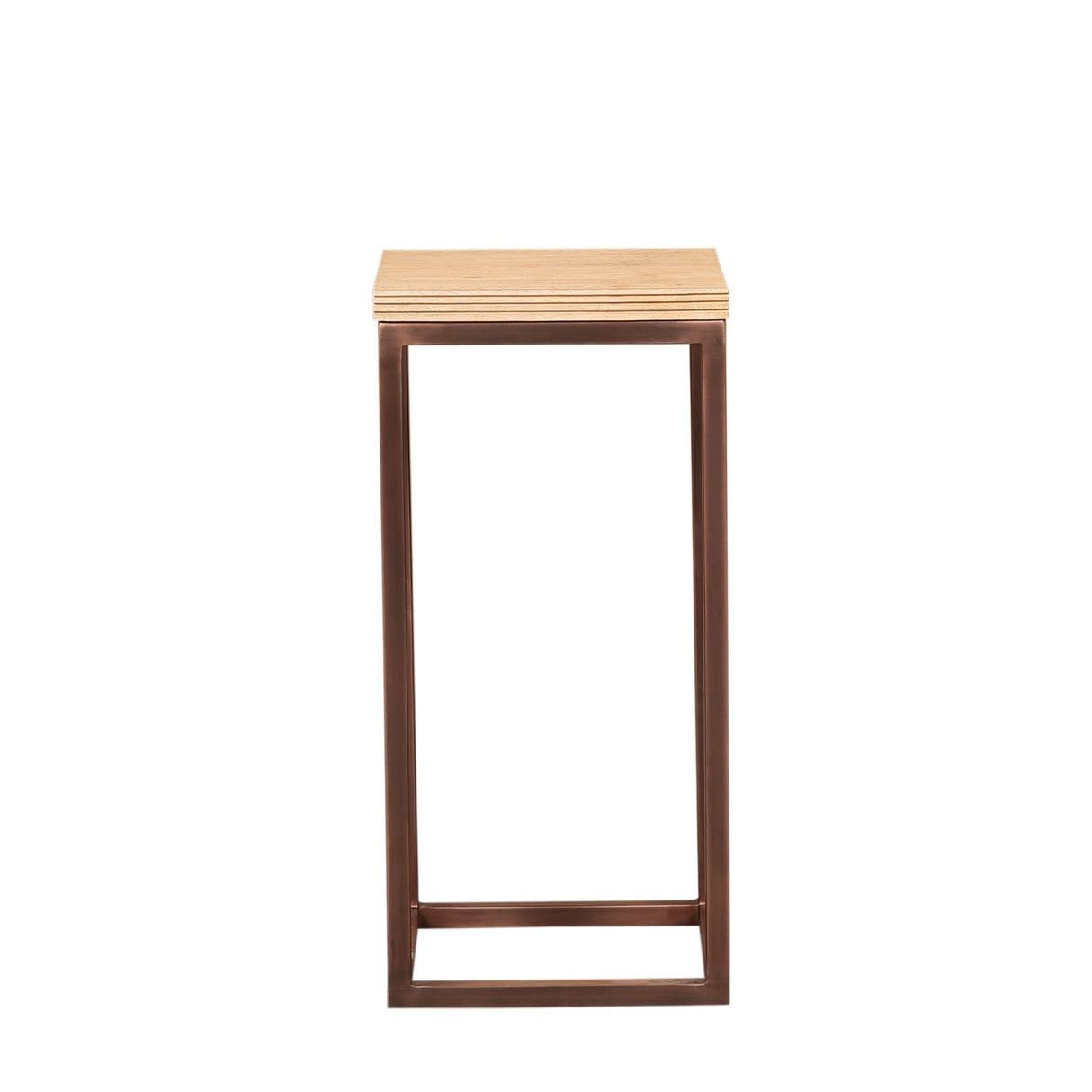 Side table iron, mango wood, square, copper finish – Zoah | PTMD