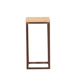 Side table iron, mango wood, square, copper finish – Zoah | PTMD