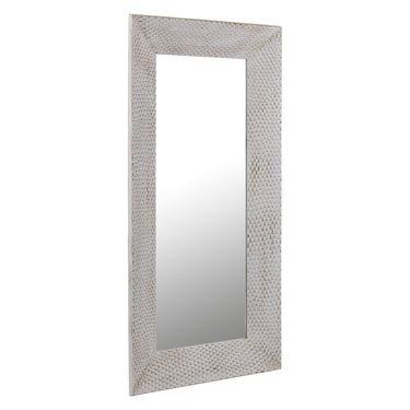 Spiegel – Modernes Design, Rechteckige Form, MDF Material, Weiß Gold – Chinasa | PTMD