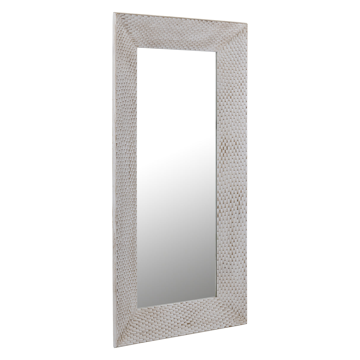 Spiegel – Modernes Design, Rechteckige Form, MDF Material, Weiß Gold – Chinasa | PTMD