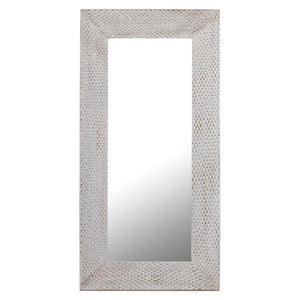 Spiegel – Modernes Design, Rechteckige Form, MDF Material, Weiß Gold – Chinasa | PTMD