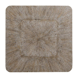 Wandpaneel aus MDF mit quadratischer Form, Rillenstruktur und Creme-Finish, L – Dishita | PTMD