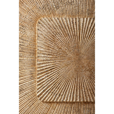Wandpaneel aus MDF mit quadratischer Form, Rillenstruktur und Creme-Finish, S – Dishita | PTMD