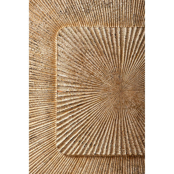 Wandpaneel aus MDF mit quadratischer Form, Rillenstruktur und Creme-Finish, S – Dishita | PTMD