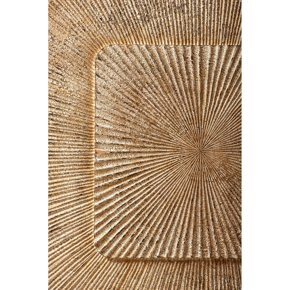 Wandpaneel aus MDF mit quadratischer Form, Rillenstruktur und Creme-Finish, L – Dishita | PTMD