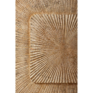 Wandpaneel aus MDF mit quadratischer Form, Rillenstruktur und Creme-Finish, L – Dishita | PTMD