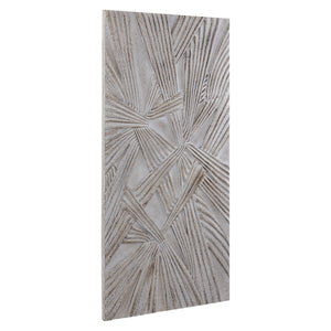 Wandpaneel aus MDF mit rechteckiger Form, Knotenoptik und Creme-Finish – Raihan | PTMD