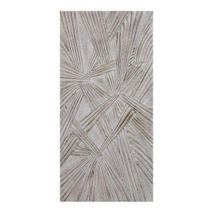 Wandpaneel aus MDF mit rechteckiger Form, Knotenoptik und Creme-Finish – Raihan | PTMD