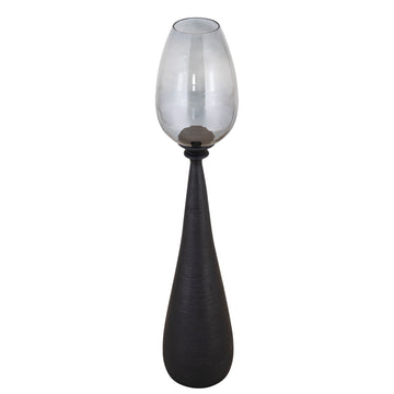 Windlicht – Schwarzes Metall, Schlankes Design, Elegante Form, L – Midi | PTMD