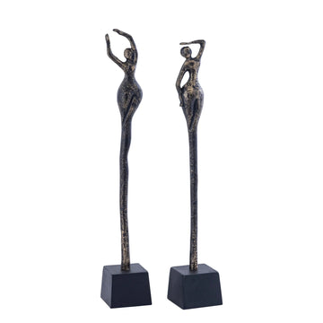 Statue – Frauen Design, Aluminium Material, Antik Messing, A – Ciwan | PTMD