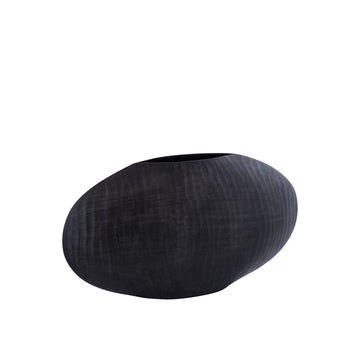 Topf – Geripptes Design, Ovale Form, Aluminium Material, Grau, Niedrig, S– Jowad | PTMD