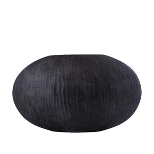 Topf – Geripptes Design, Ovale Form, Aluminium Material, Grau, Niedrig, L – Jowad | PTMD