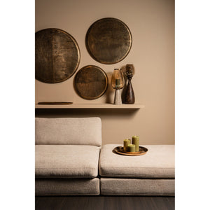 Wall Panel – Ribbed Surface, Aluminum Metal, Antique Gold Look, M – Jowad | PTMD