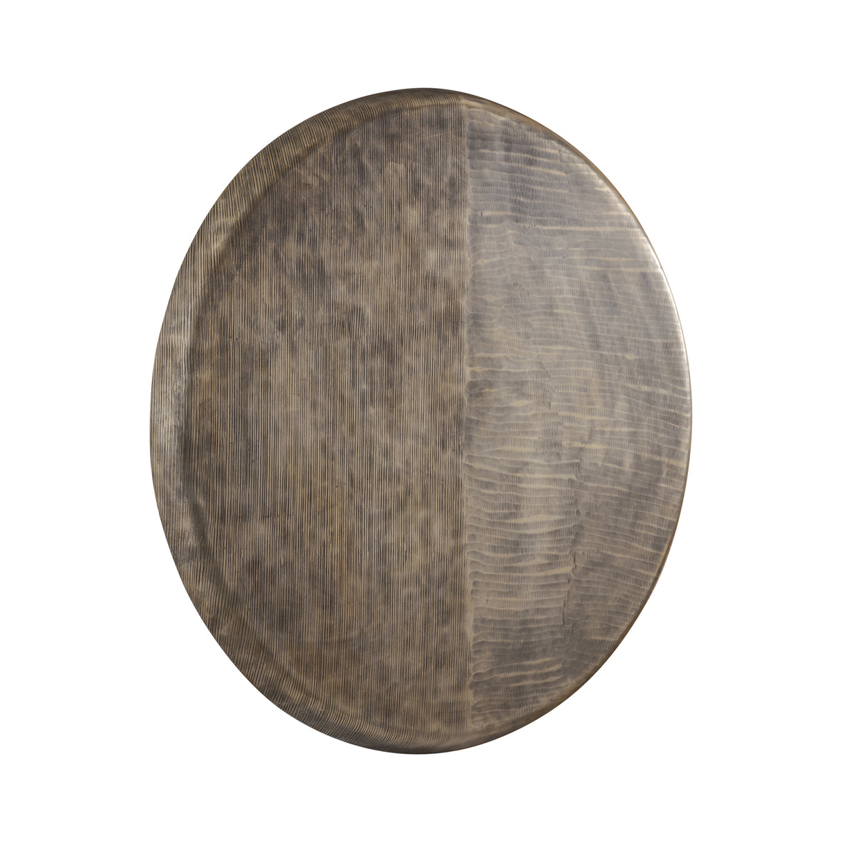 Wandpanel – Geripptes Design, Runde Form, Aluminium Material, Gold, L– Jowad | PTMD