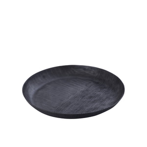 Schale – Geripptes Design, Runde Form, Aluminium Material, Grau, S – Jowad | PTMD