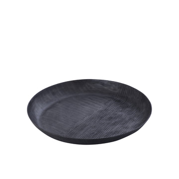 Schale – Geripptes Design, Runde Form, Aluminium Material, Grau, S – Jowad | PTMD