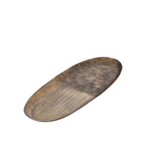 Bowl - Aluminum sheet, ribbed structure, oval shape, handmade, S – Jowad | PTMD