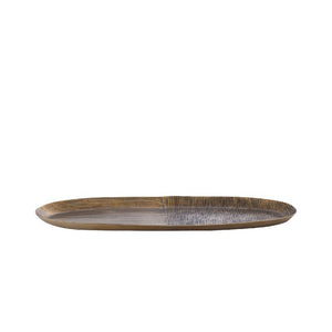 Bowl - Aluminum sheet, ribbed structure, oval shape, handmade, S – Jowad | PTMD
