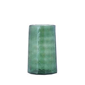Windlicht – Glas Material, Grün Ton, Rillen Design, M – Pernella | PTMD