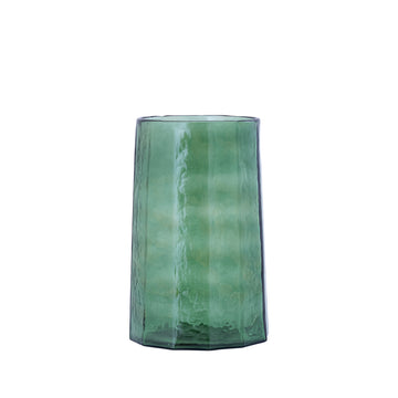Lantern – Glass Material, Green Tone, Grooved Design, M – Pernella | PTMD