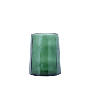 Windlicht – Glas Material, Grün Ton, Rillen Design, S – Pernella | PTMD