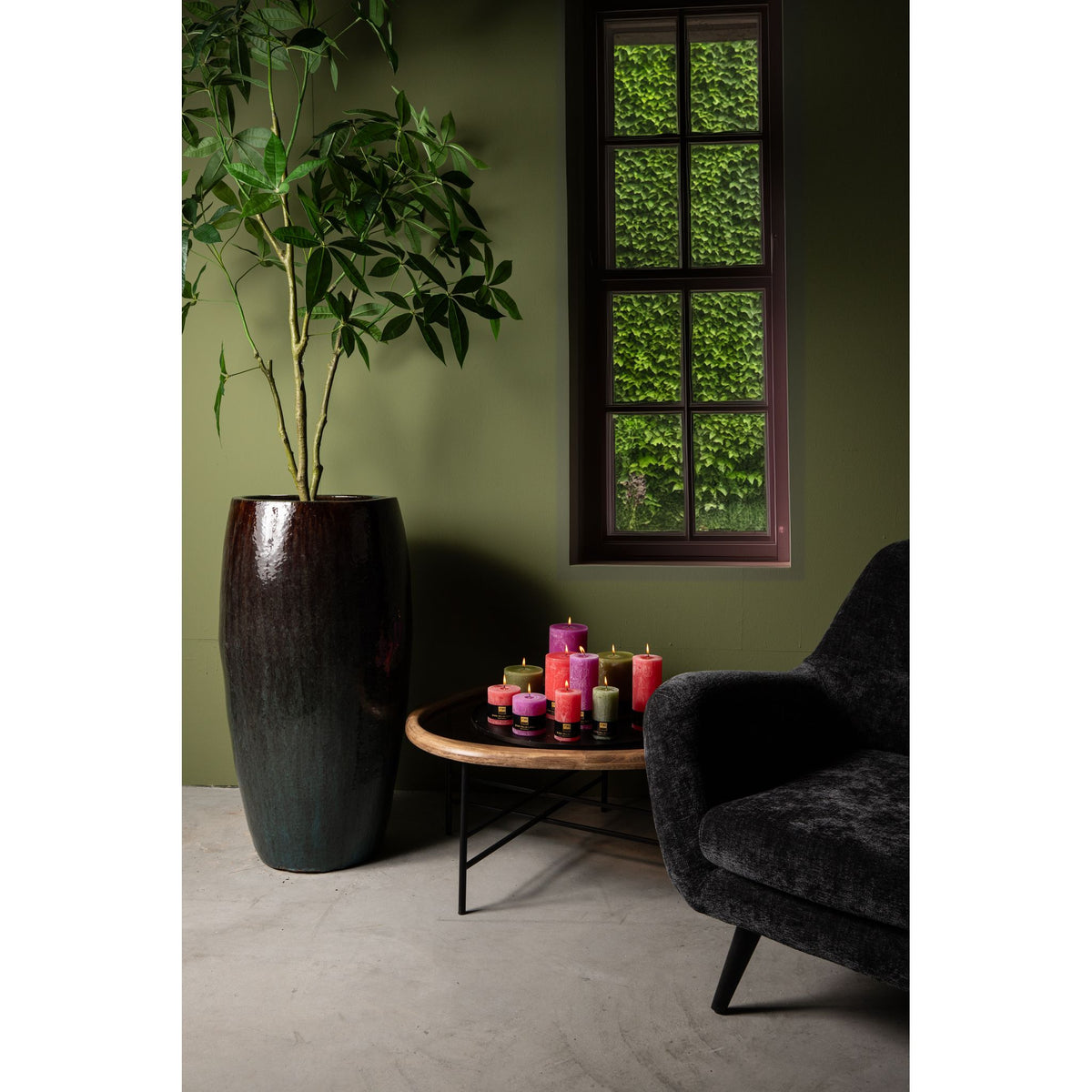 Pot – Ceramic Material, Round Shape, Blue Surface – Rachyl | PTMD