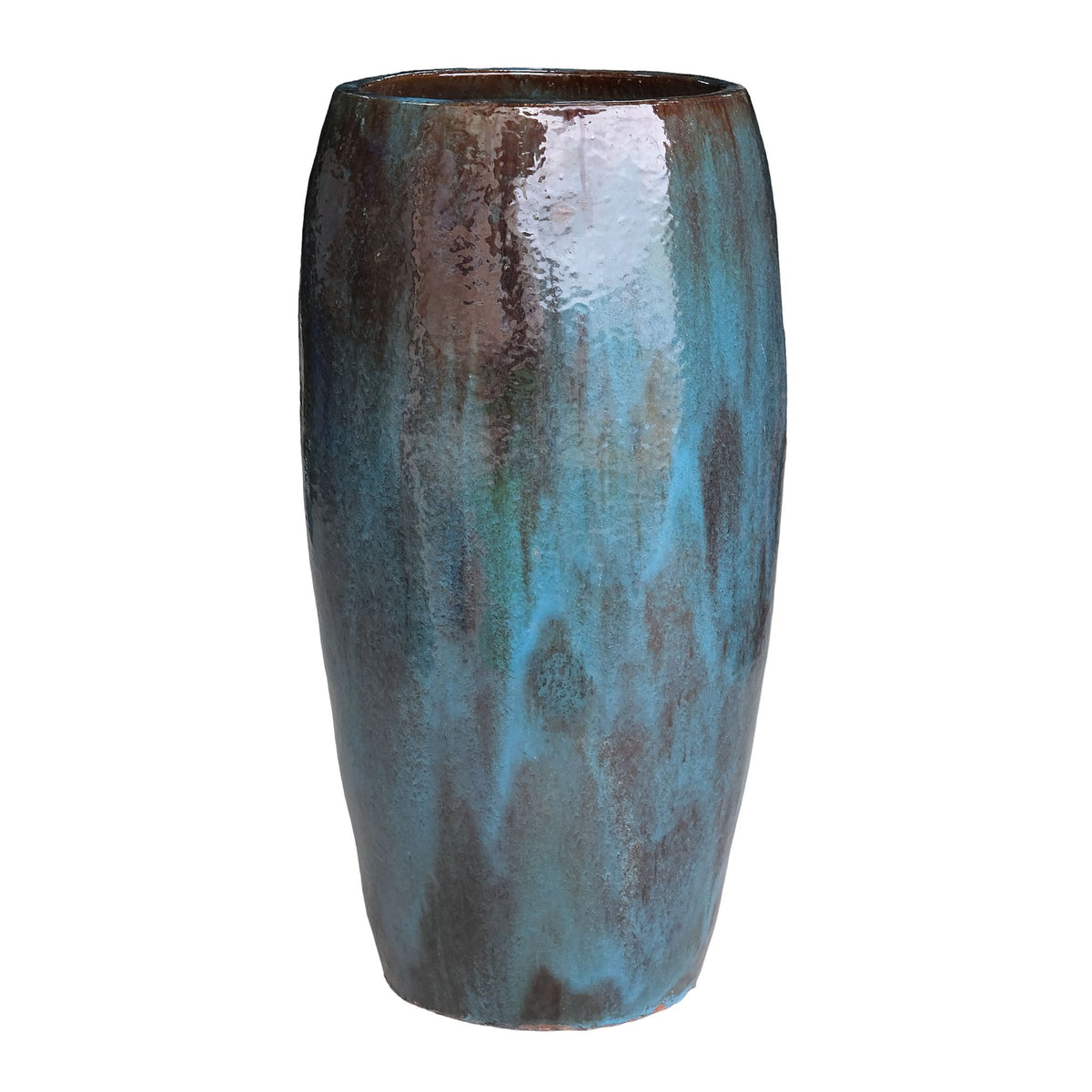 Pot – Ceramic Material, Round Shape, Blue Surface – Rachyl | PTMD