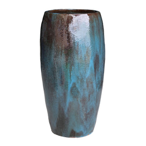 Pot – Ceramic Material, Round Shape, Blue Surface – Rachyl | PTMD
