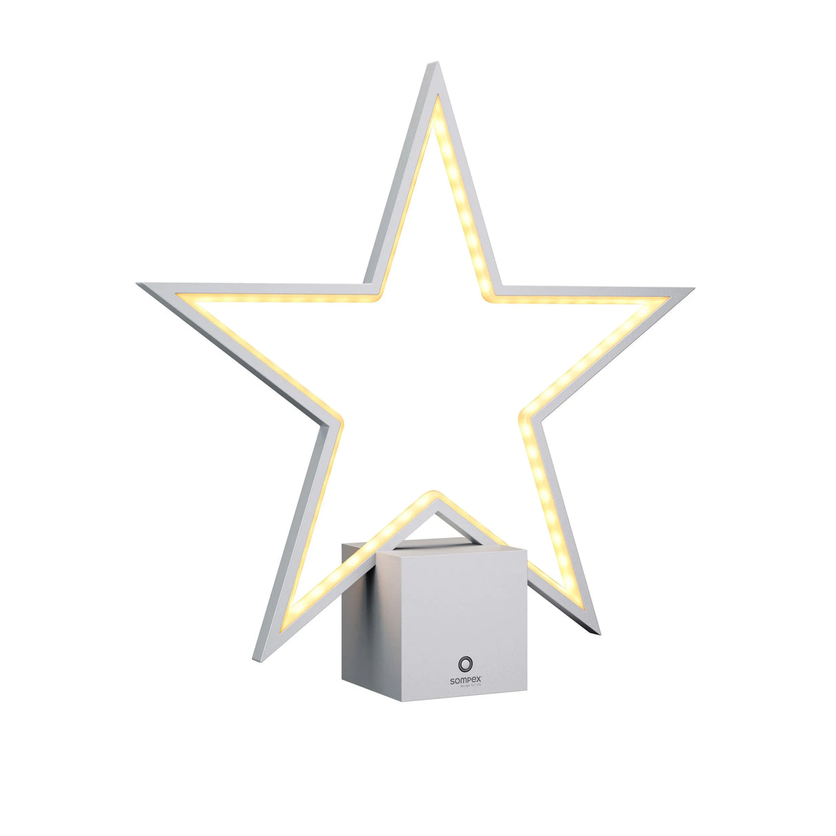 Tischleuchte aus Aluminium mit Akku-Betrieb stufenloser Dimmfunktion & zwei Lichtfarben - Lucy 2.0 | Sompex