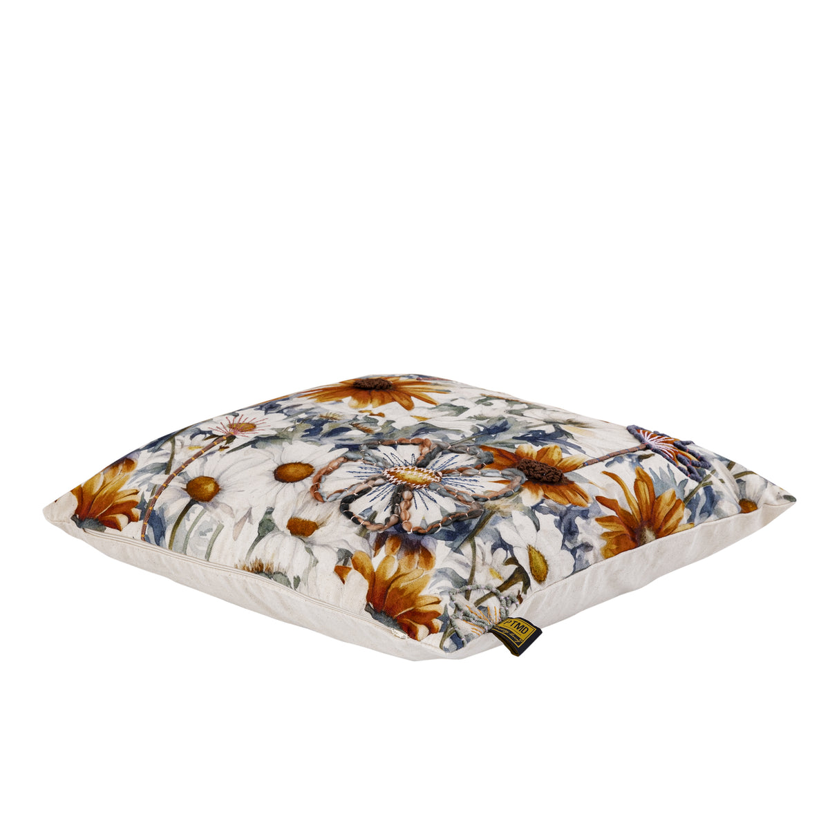 Pillow – Soft Cotton Fabric, Floral Pattern, Square Shape – Helenor | PTMD