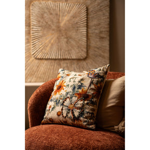 Pillow – Soft Cotton Fabric, Floral Pattern, Square Shape – Helenor | PTMD