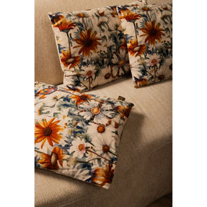 Kissen – Baumwolle, Florales Muster, Rechteckige Form, Natur – Helenor | PTMD