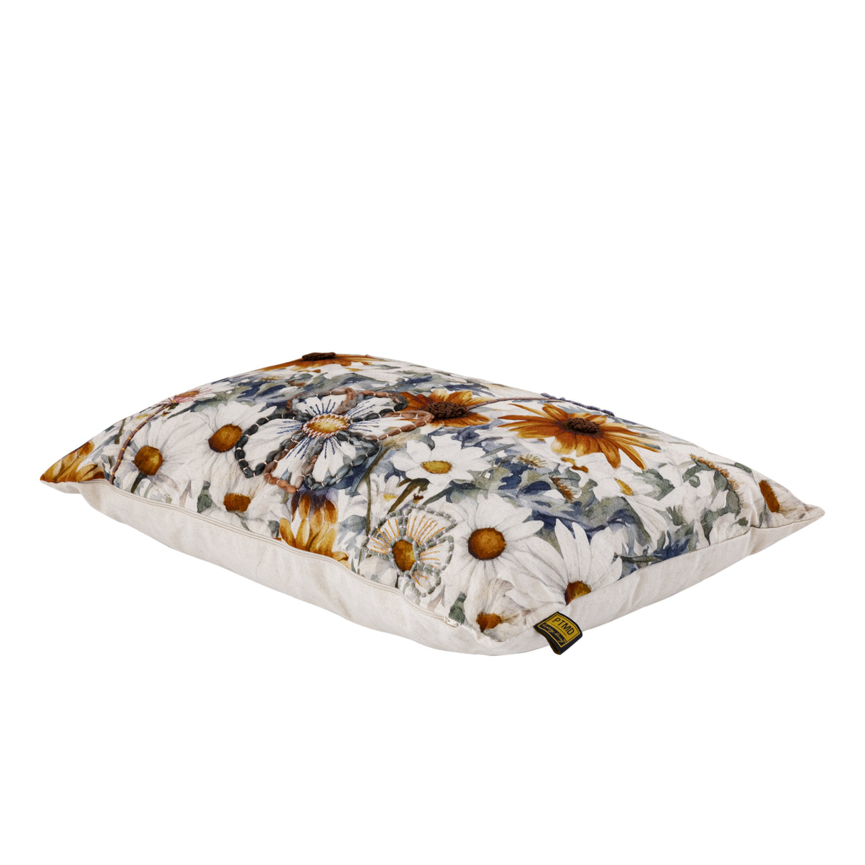 Kissen – Baumwolle, Florales Muster, Rechteckige Form, Natur – Helenor | PTMD