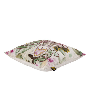 Cushion - Soft Cotton Fabric, Floral Pattern, Square Shape - Ayumi | PTMD