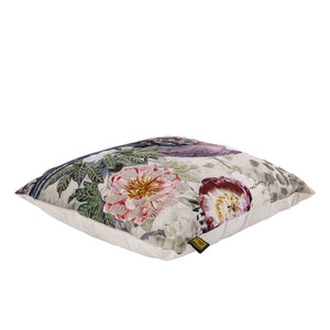 Kissen – Baumwollstoff Weich, Pfauen Muster, Quadratische Form – Loralee | PTMD