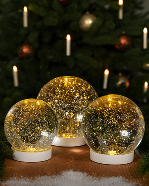 Dekoleuchte – Glitzer bewegt, LED warm, Acryl klar - Glamor Bauble | Sompex