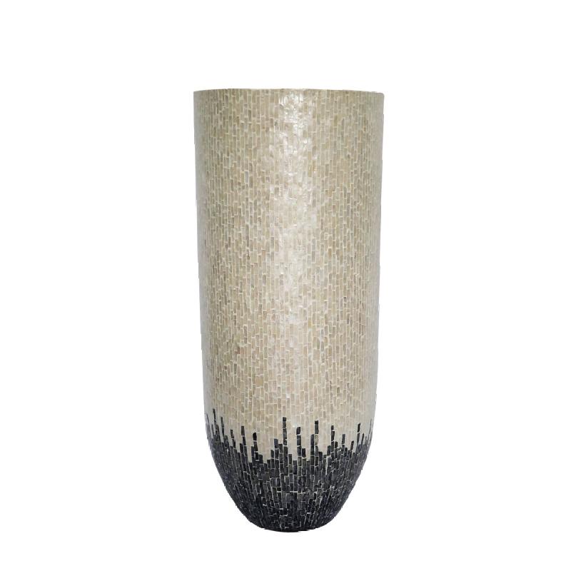 Pot – White Bamboo, Round Shape, Bowl Design, Ombre, XL – Vojtech | PTMD