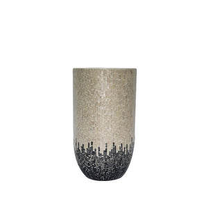 Pot - White Bamboo, Round Shape, Bowl Design, Ombre, M - Vojtech | PTMD