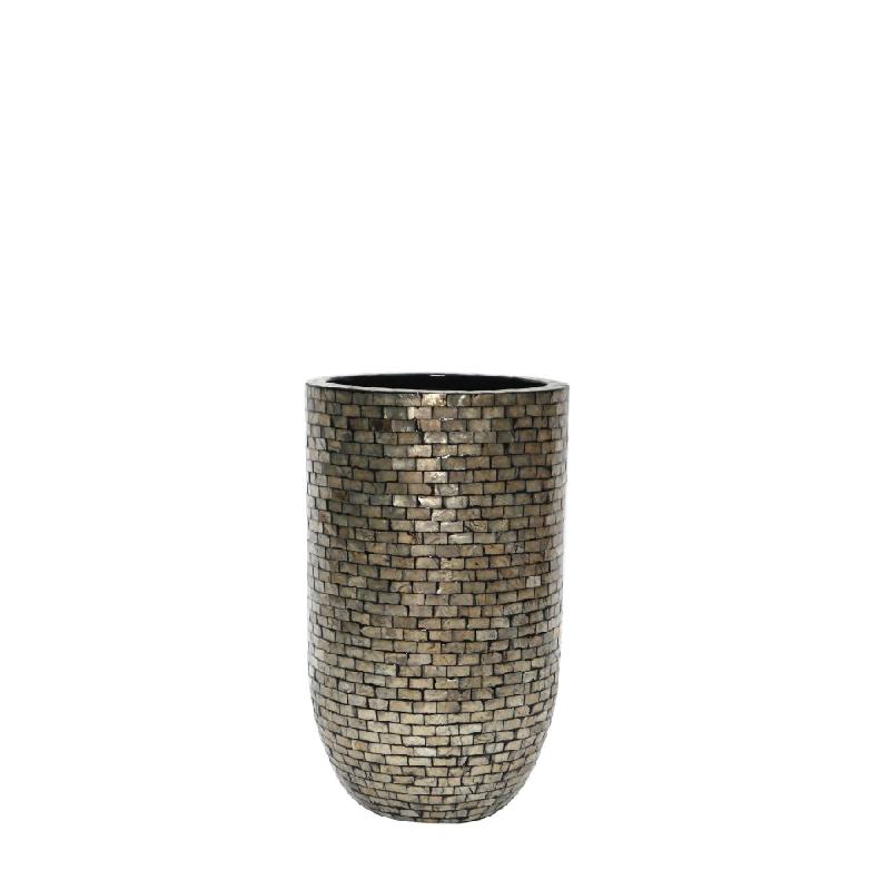 Pot – Champagne-colored Bamboo, Round Shape, Bowl Design, S – Adrija | PTMD